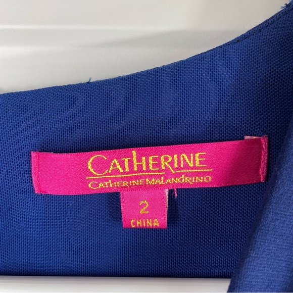 Catherine Malandrino Blue V-Neck Dress Size 2 - Picture 12 of 15